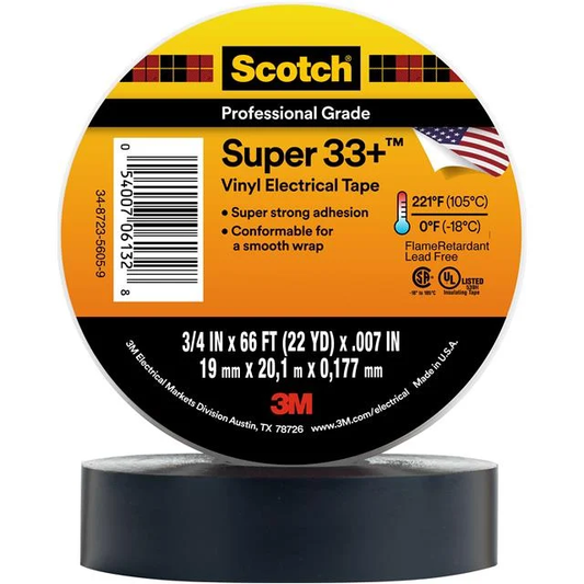 3M Scotch Super 33+ Ruban isolant (19 mm x 20 m)