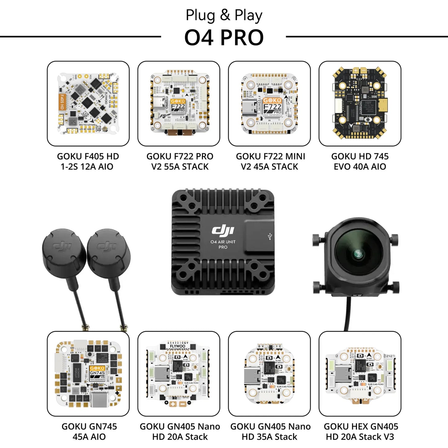 Flywoo GOKU F722 Pro Mini V2 45A 32Bit 128K 20X20 Stack